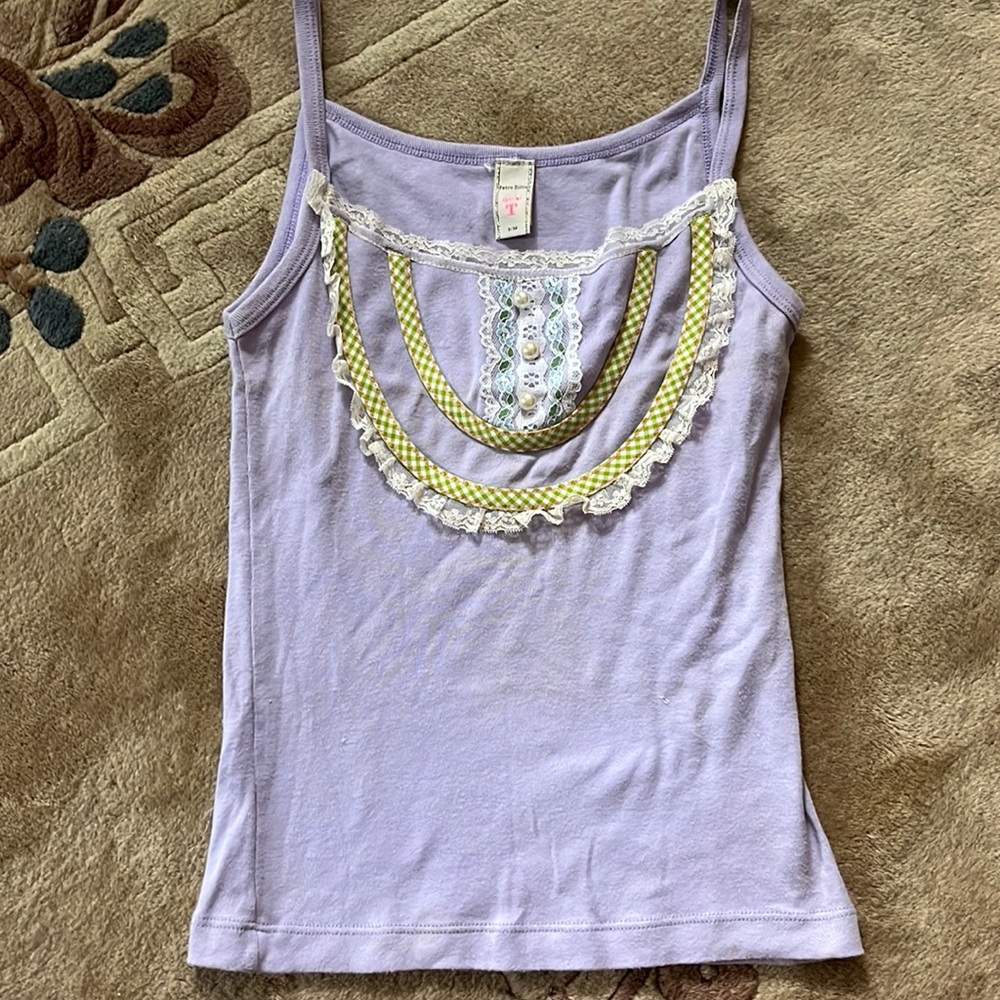 Super cute purple coquette tank top
